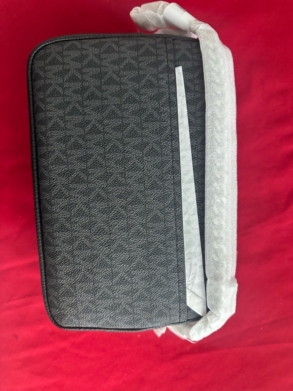 Michael Kors Black Logo-Print Double Zip Chain Camera Crossbody - Picture 4 of 7